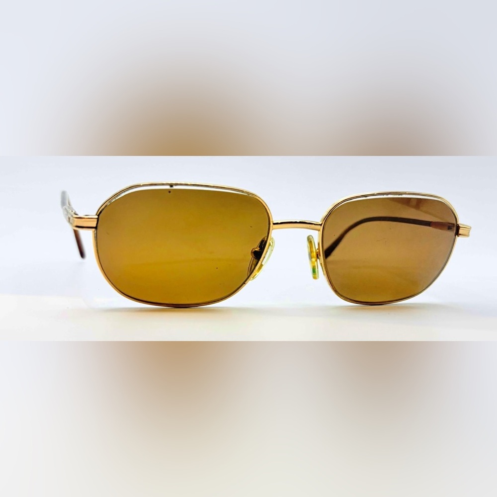 Vintage Sferoflex 2107 108 Brown Gold Oval Sunglasses Frames Only